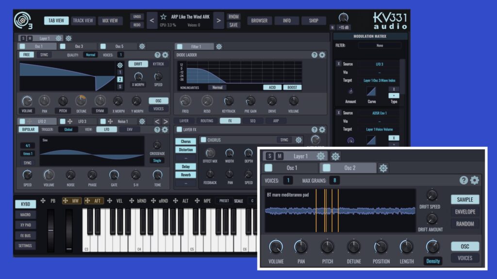 KV331 Audio Synthmaster 3 granular