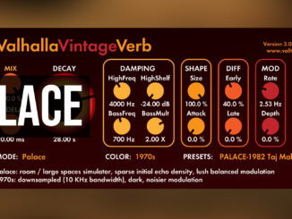 ValhallaVintageVerb v3.0.0